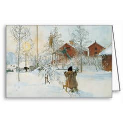 Britta mit dem Schlitten