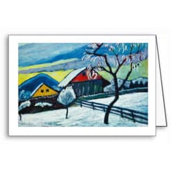 Bauernhäuser im Winter